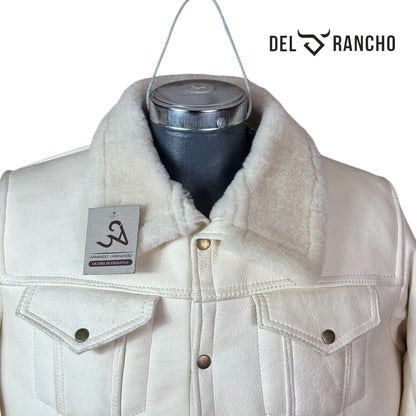 Chamarra Marlboro White Stallion En Piel Genuina