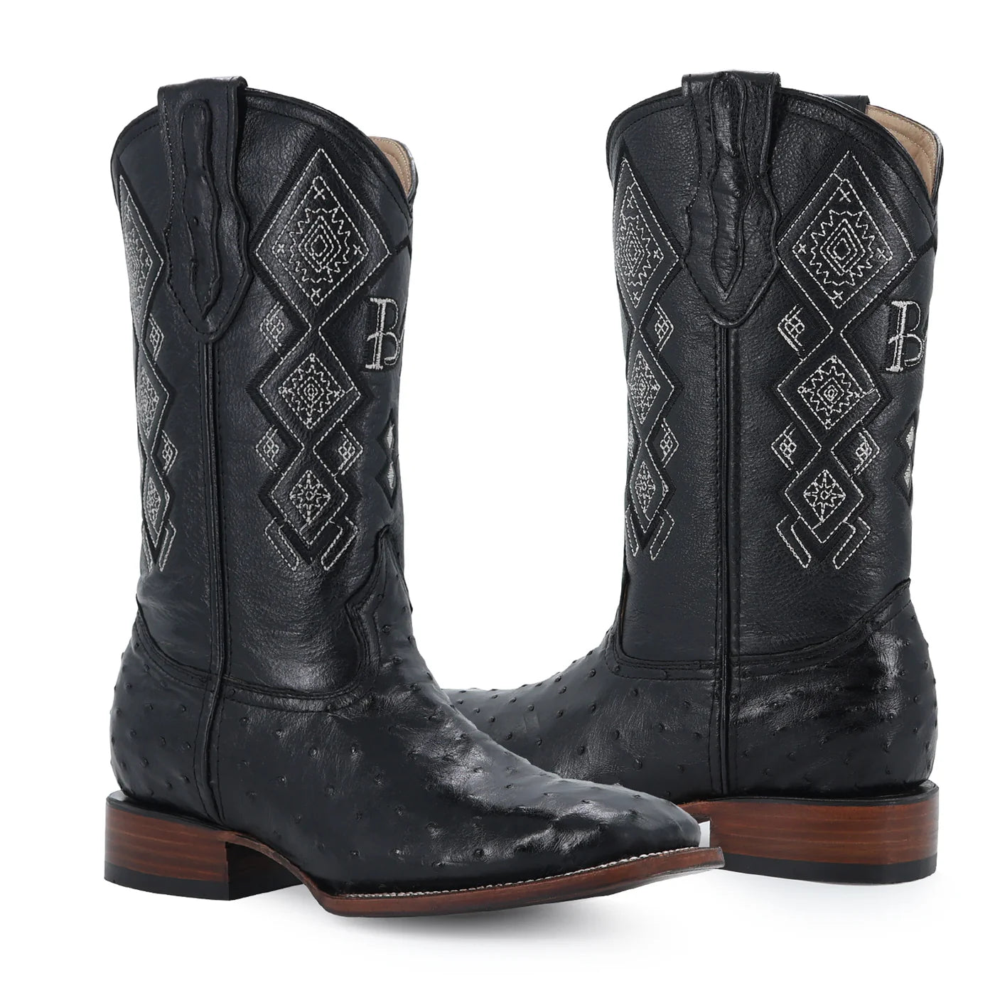 Bota Bulldog Avestruz RB117 Negro