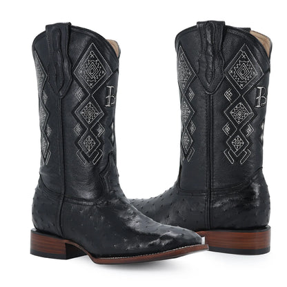 Bota Bulldog Avestruz RB117 Negro