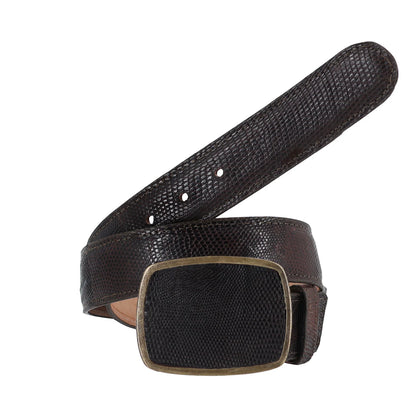 Cinturon Cafe Piel de Lizard oeiginal