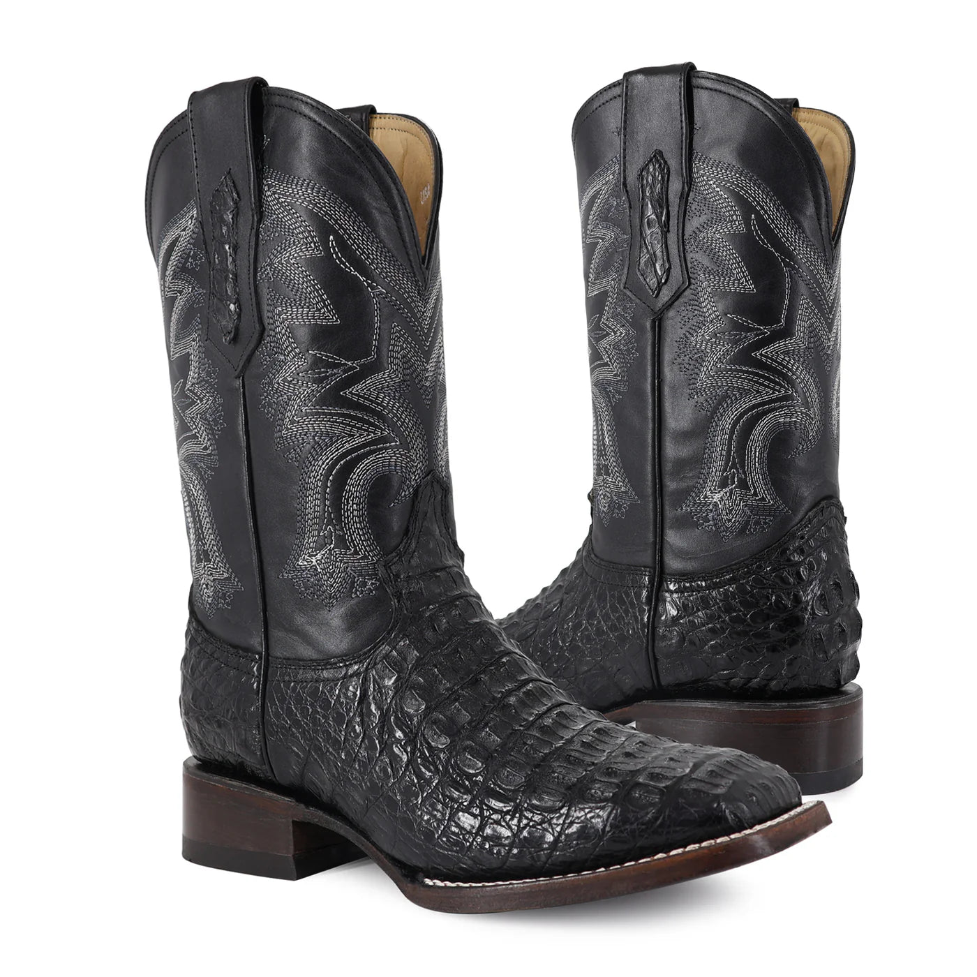 Bota Bulldog Cocodrilo Original RB114 Negro – Rancho Boots MX