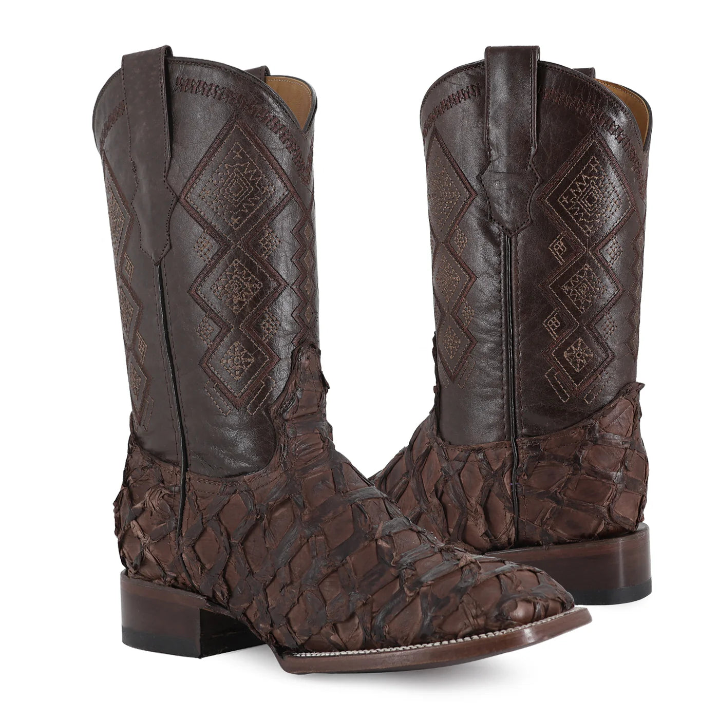 Bota Bulldog En Piel De Pescado PREMIUM RB121 Tabaco Nobuck