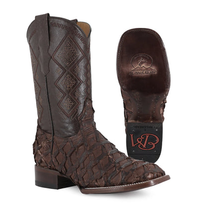 Bota Bulldog En Piel De Pescado PREMIUM RB121 Tabaco Nobuck