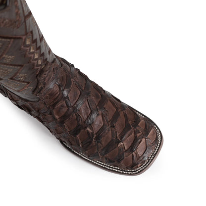 Bota Bulldog En Piel De Pescado PREMIUM RB121 Tabaco Nobuck